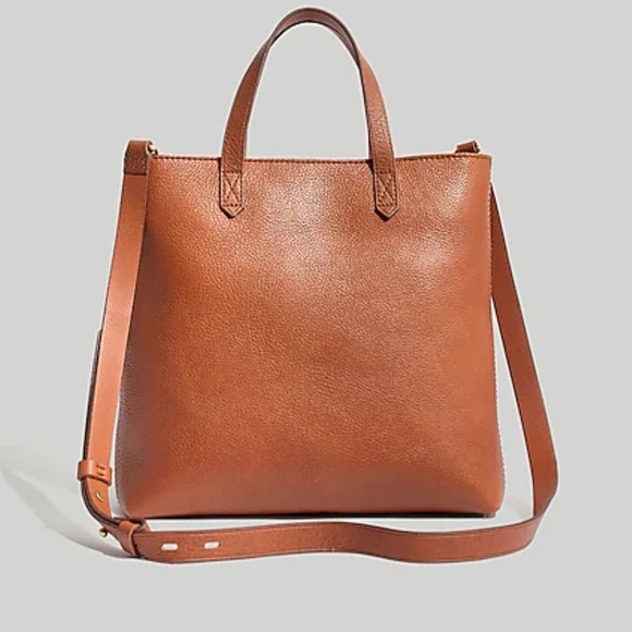 Madewell Handbags - Madewell • brown leather • Zip Top Transport Crossbody